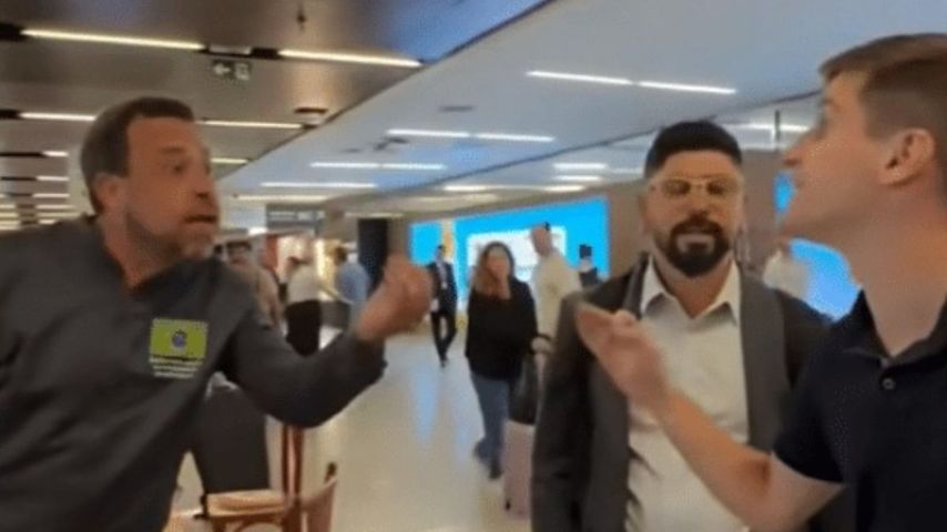 (Vídeo) Lucas Pavanato e Guilherme Boulos trocam ofensas em aeroporto de Brasília