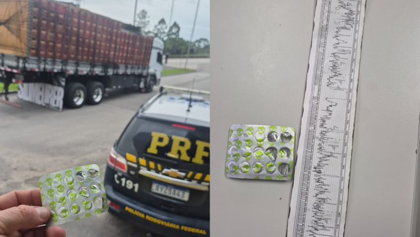 Caminhoneiro dirige por 23 horas sem descanso, chega a 150 km/h na BR-101 e é preso