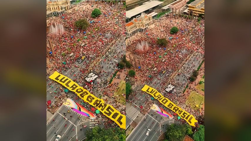 Manifestantes se mobilizam em ato pró-Lula em Belo Horizonte