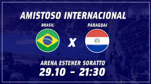 Seleção Brasileira de Futsal faz amistoso em Tubarão nesta segunda-feira (29)